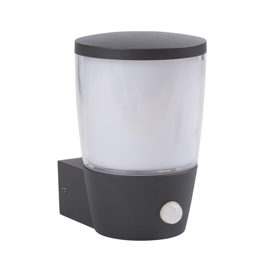 Tucson Wall Light - Grey Metal, White & Clear Polycarbonate - Comet Lighting