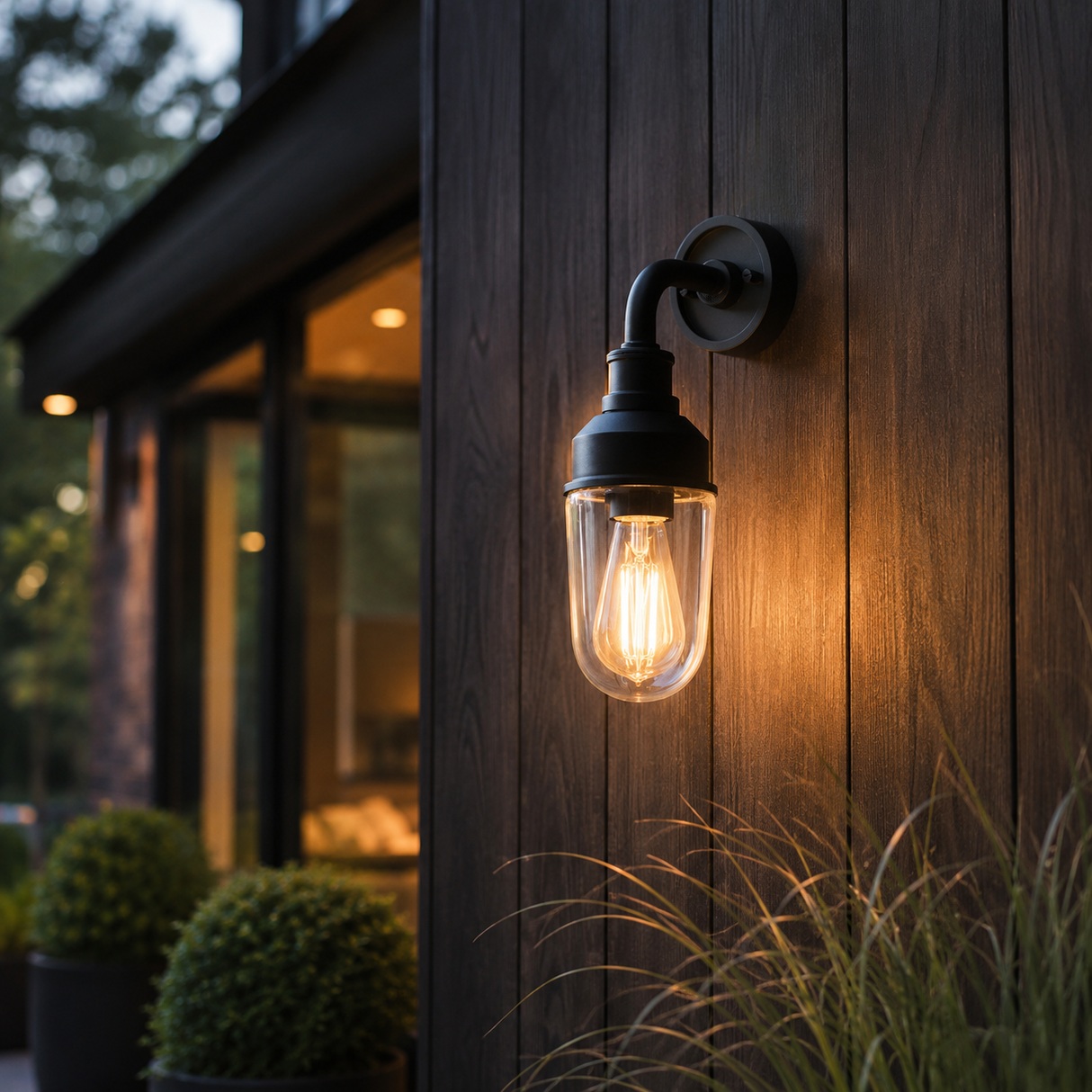 Palar Exterior Wall Light Textured Black