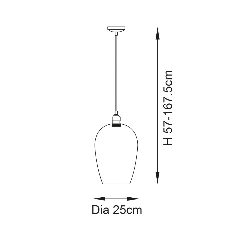 Acheron Large Pendant Ceiling Light Bright Nickel - Comet Lighting