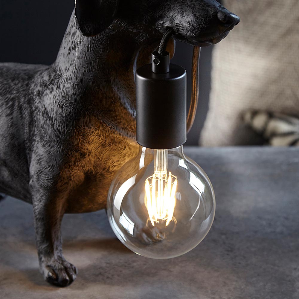 Dachshund Table Matt black