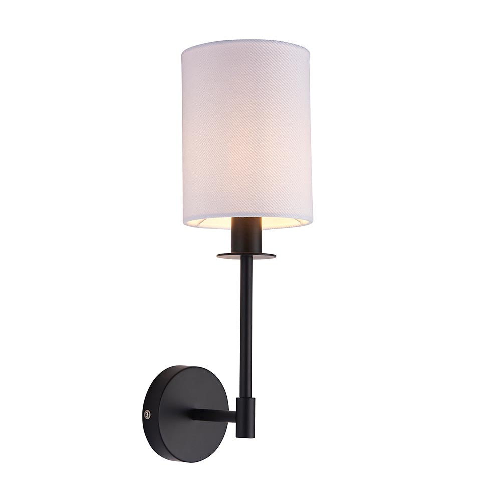 Sancerre Wall Matt black & vintage white fabric