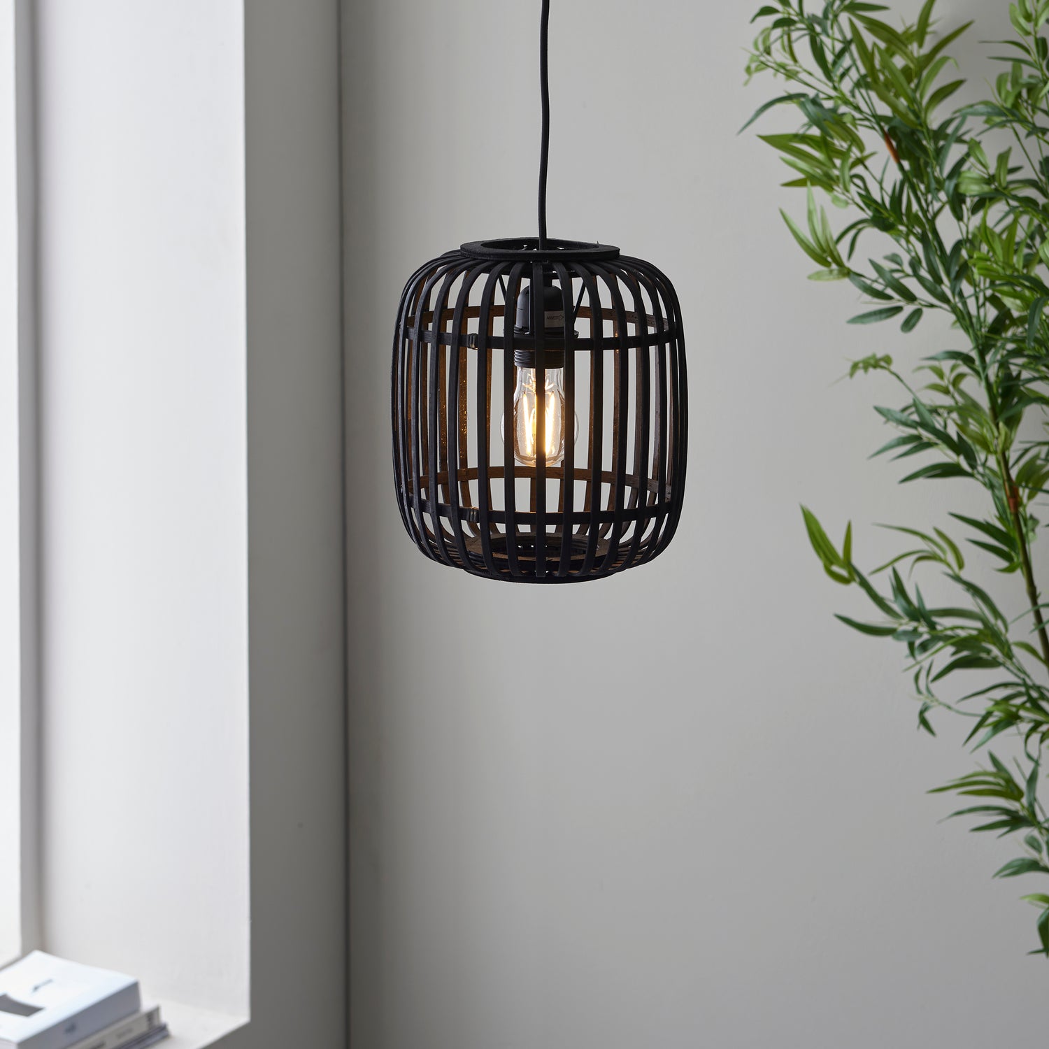 Mathias Pendant Ceiling Light Matt Black - Comet Lighting
