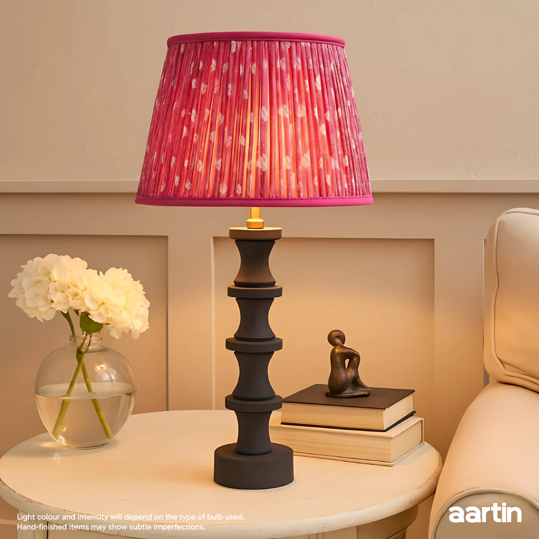 AARTIN NOVA TABLE LAMP IN WOOD WITH MATTE BLACK FINISH (BASE ONLY)