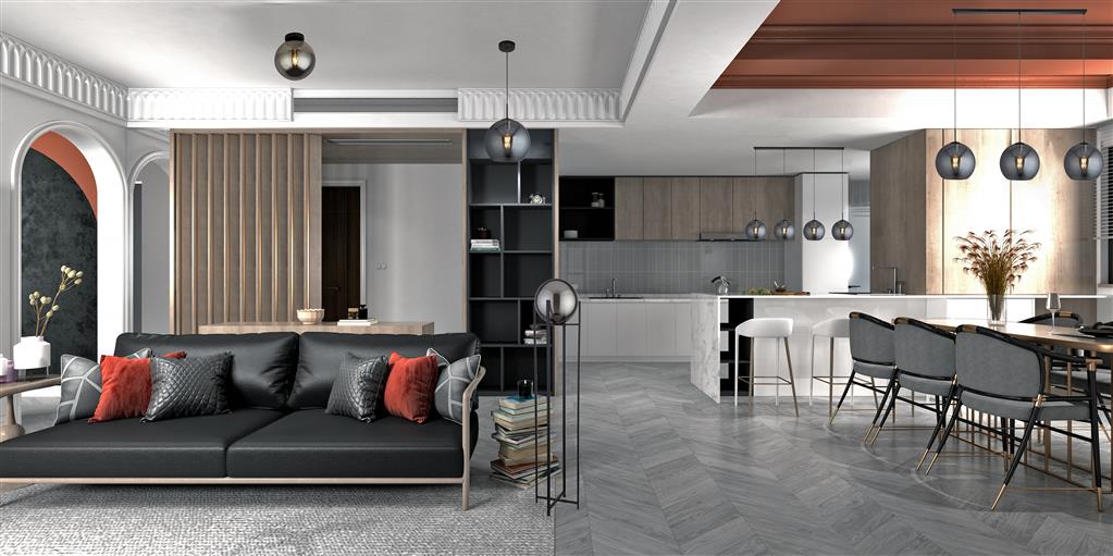 Kenton 4Lt Light Bar Pendant Black - Comet Lighting