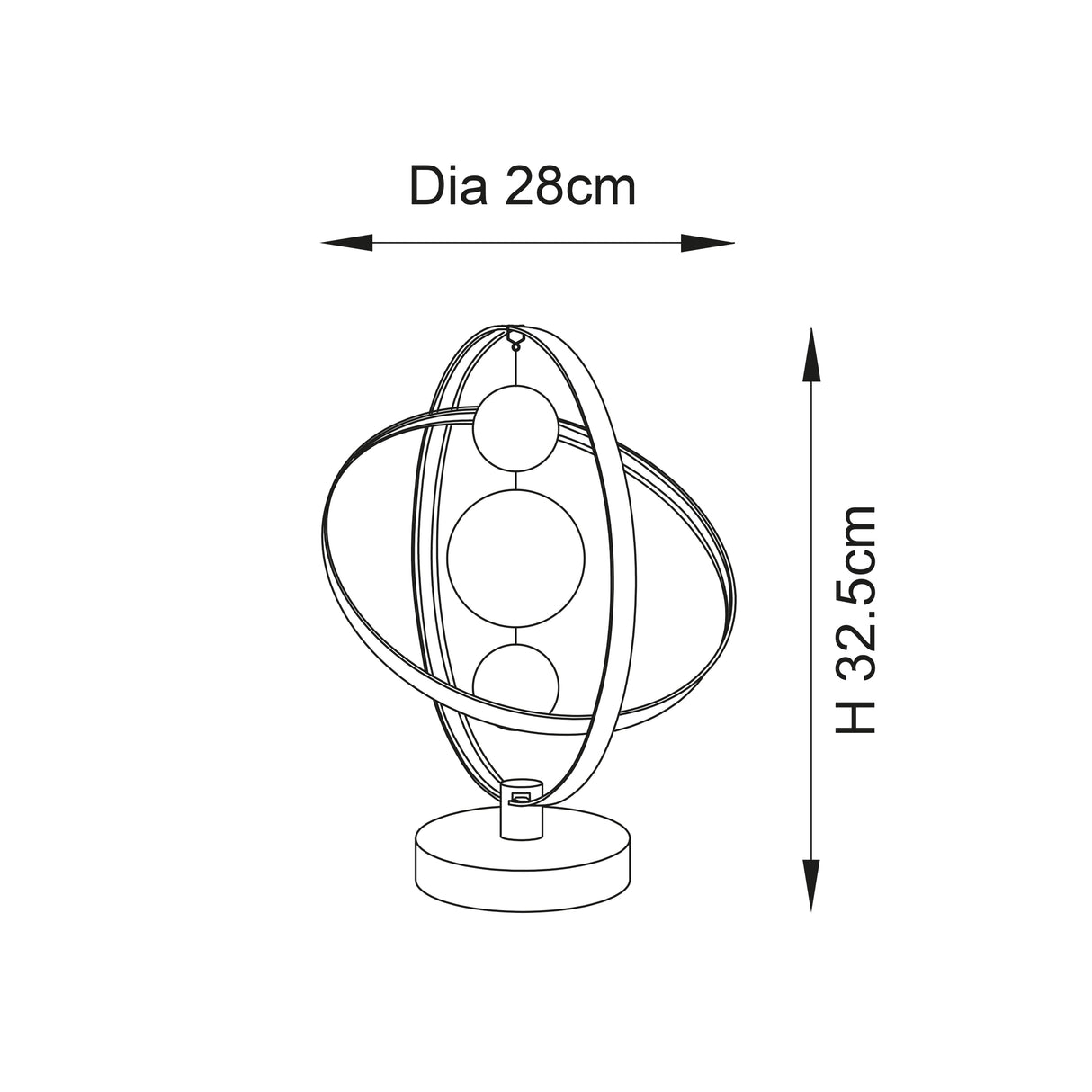 Muni Table Lamp Gold - Comet Lighting