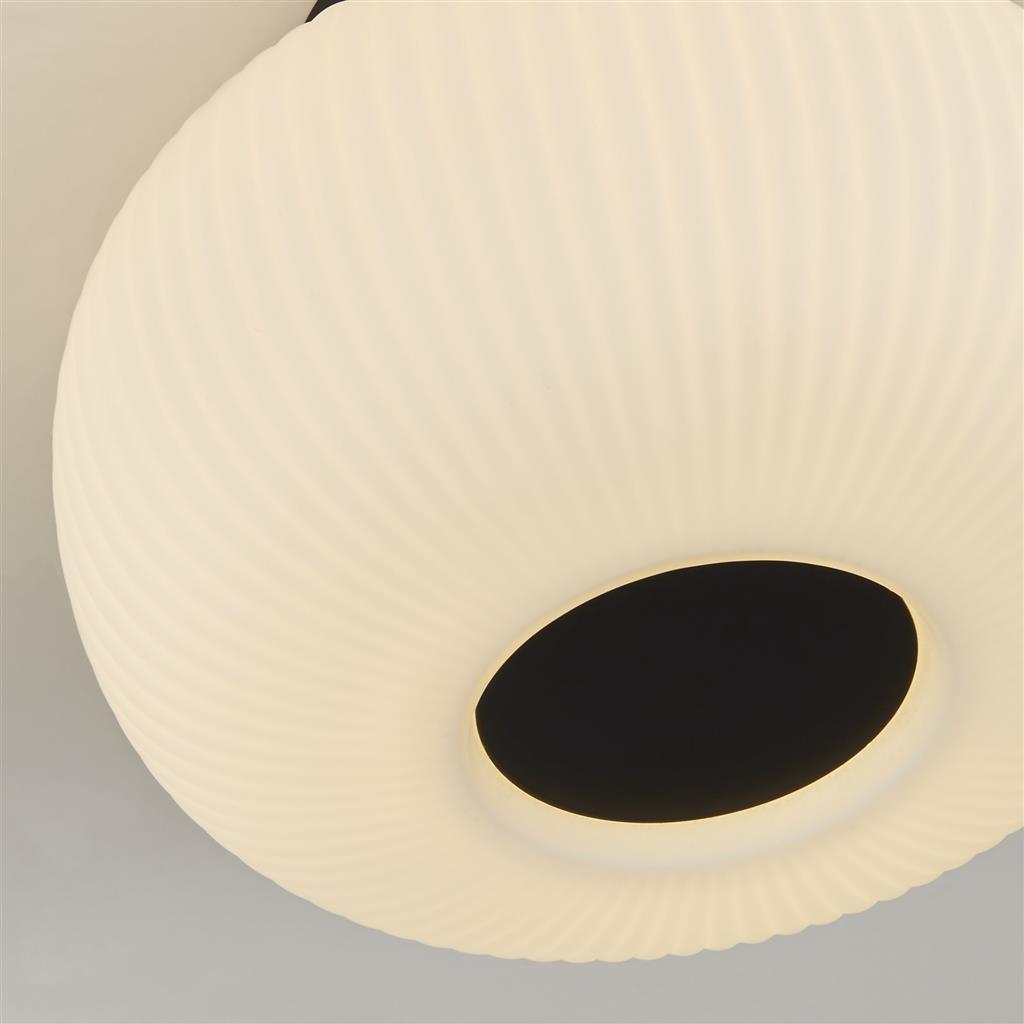 Ayles 1Lt Flush Ceiling Light Black - Comet Lighting
