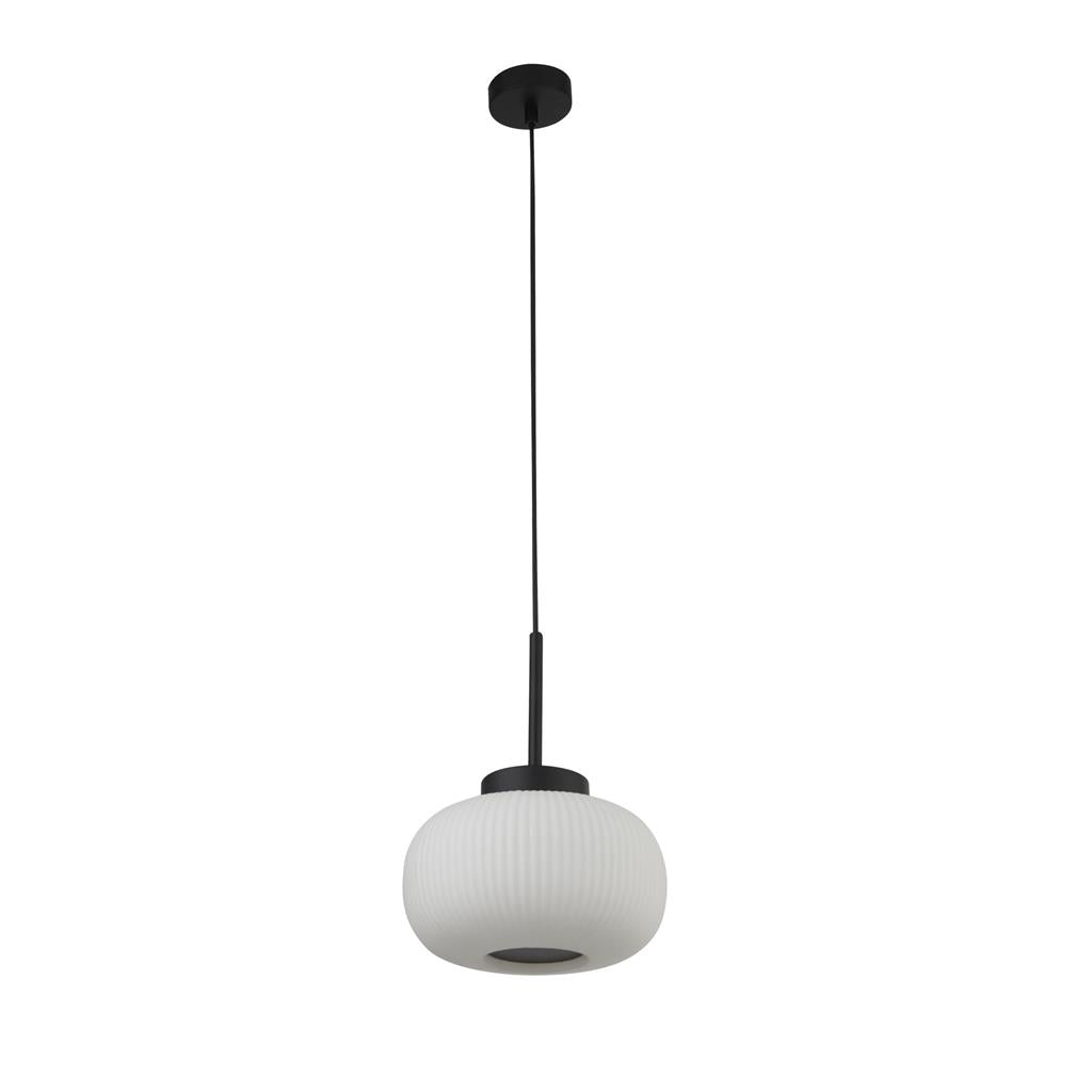 Ayles 1Lt Pendant Ceiling Light Black - Comet Lighting