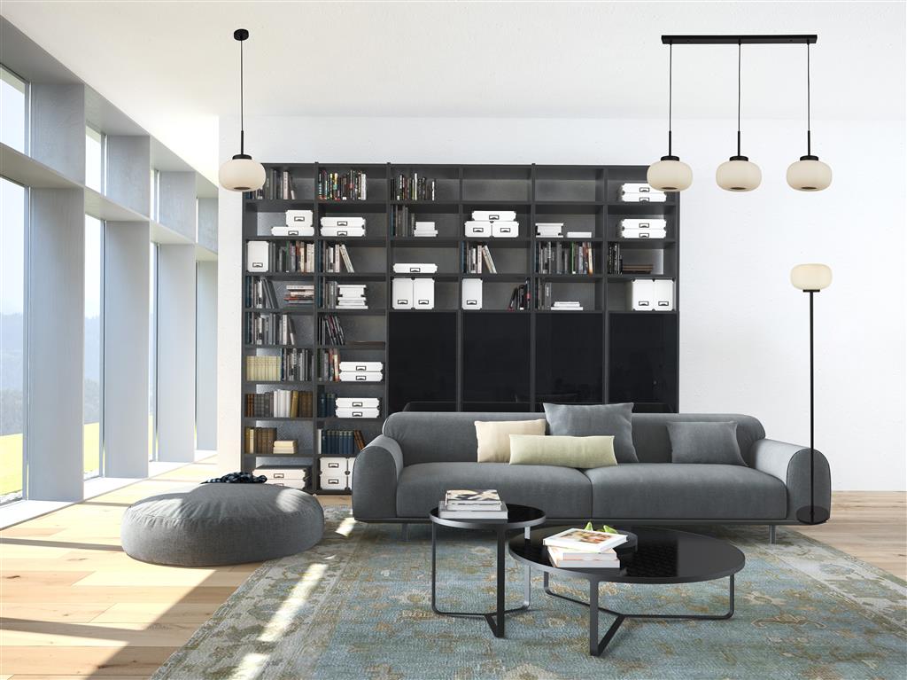 Ayles 1lt Floor Lamp Black - Comet Lighting