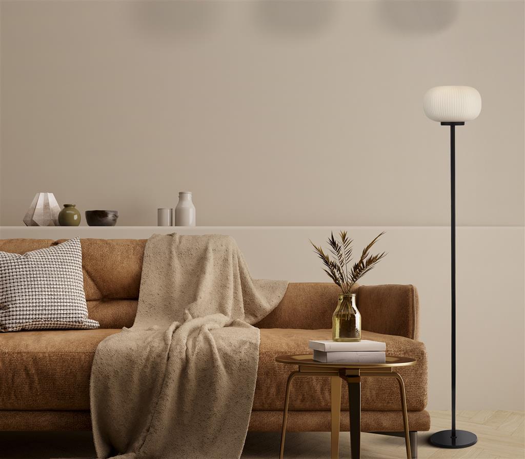 Ayles 1lt Floor Lamp Black - Comet Lighting