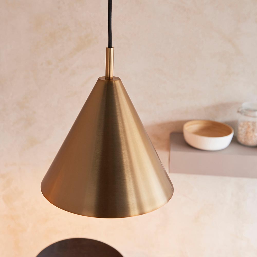 Cape Pendant Warm antique brass plate