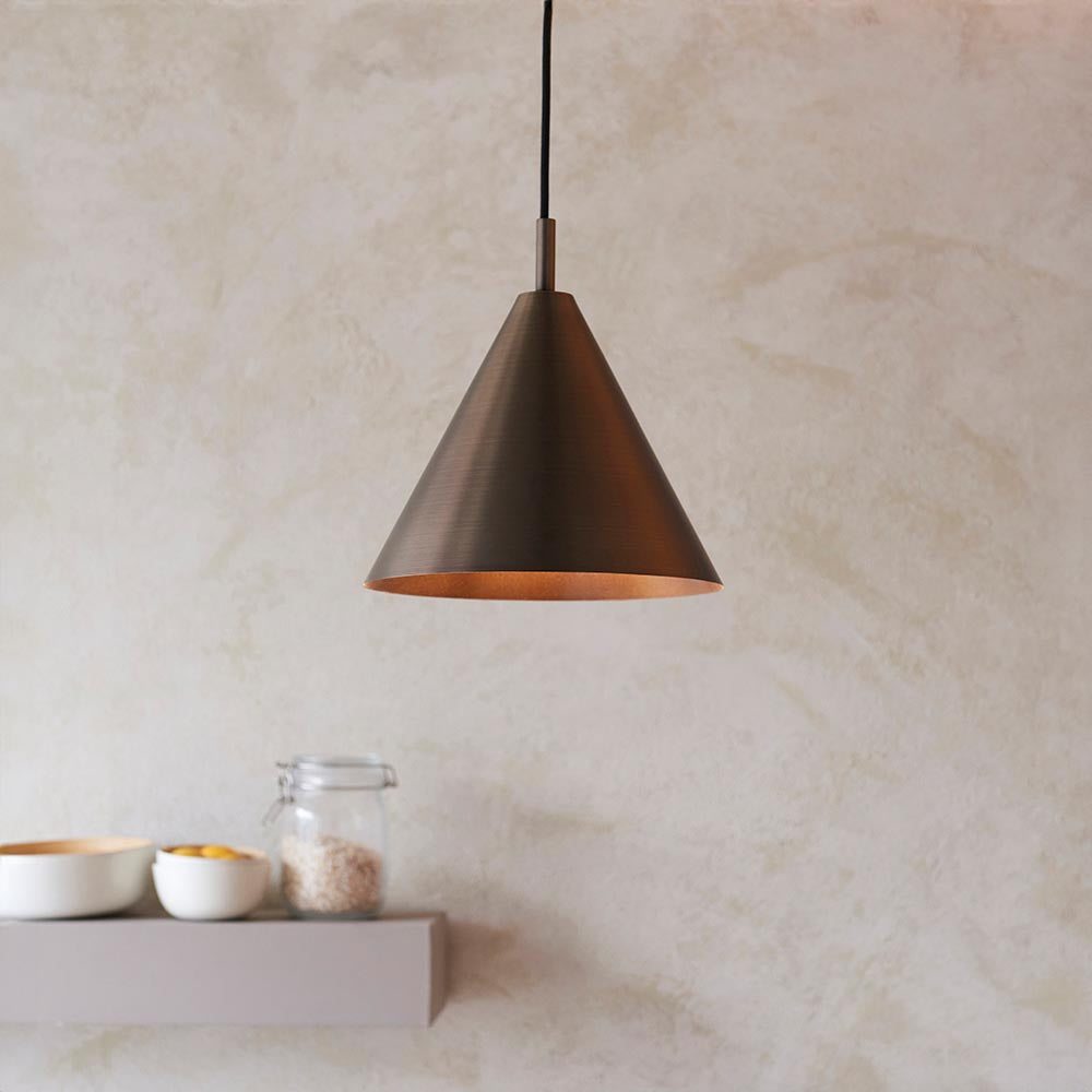 Cape Pendant Brushed antique bronze plate