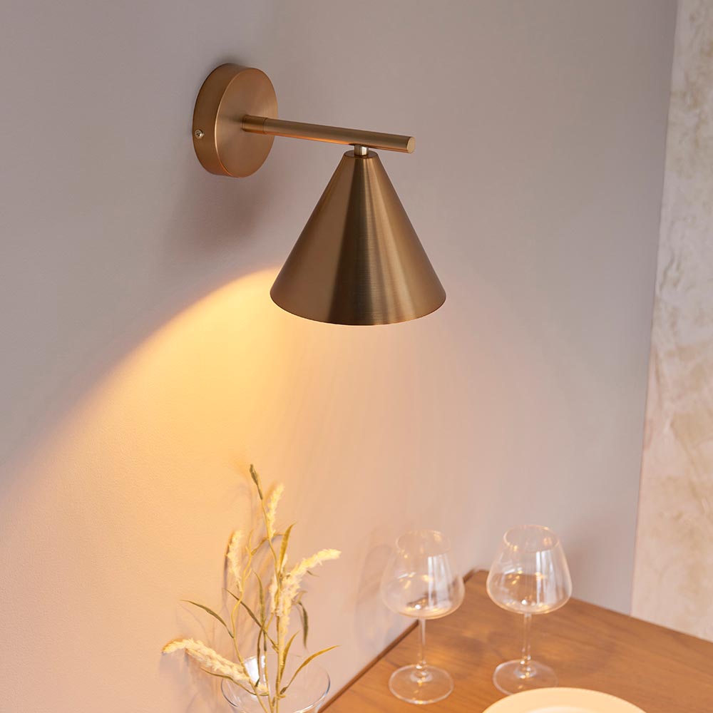 Cape Wall Warm antique brass plate