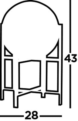 Kenton 1Lt Table Lamp Black - Comet Lighting