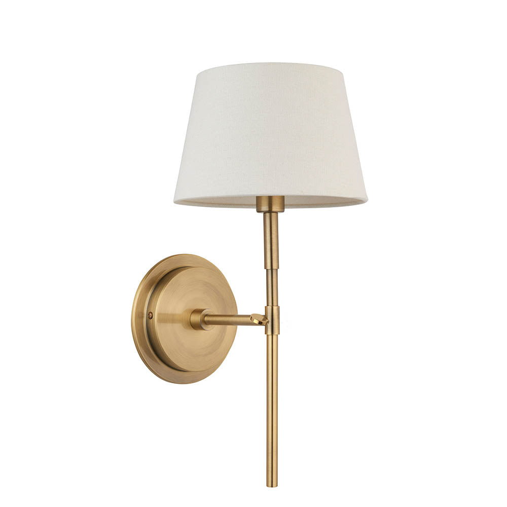 Rennes & Cici Wall Antique brass plate & ivory linen mix fabric