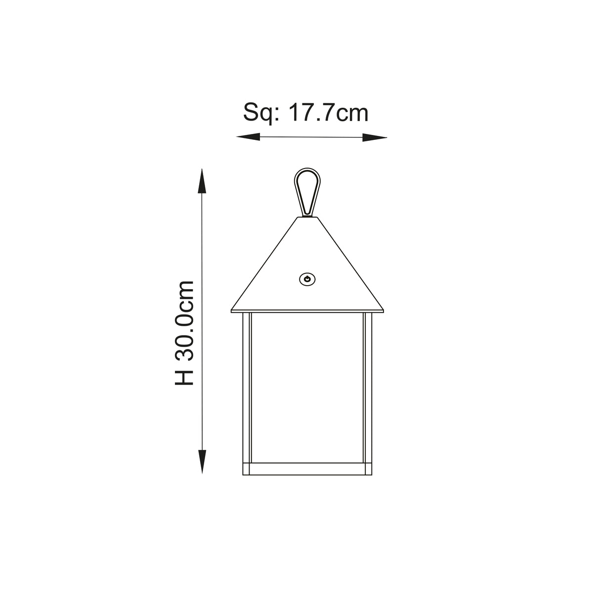 Hoot Medium Touch Lantern Matt Black - Comet Lighting