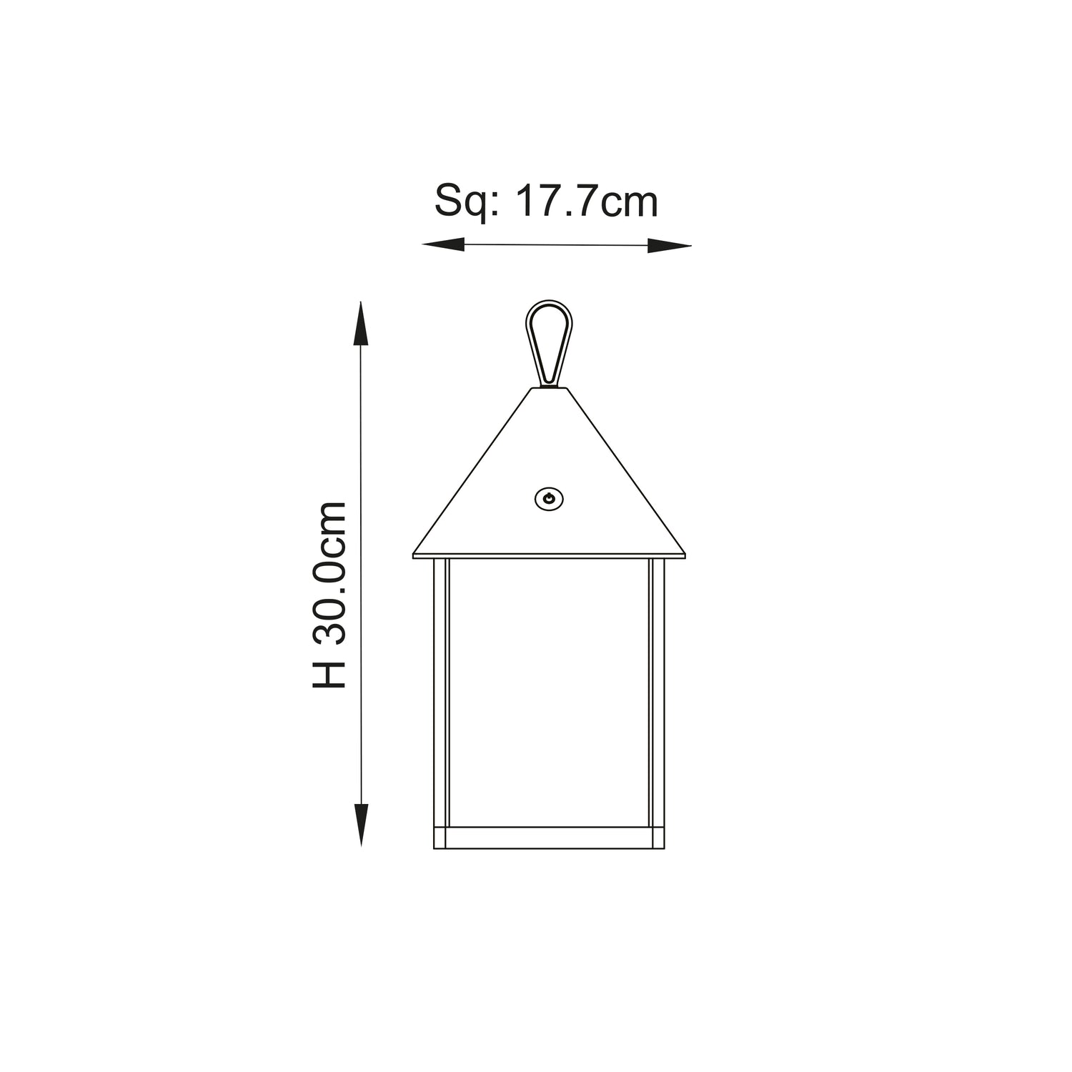 Hoot Medium Touch Lantern Matt Black - Comet Lighting
