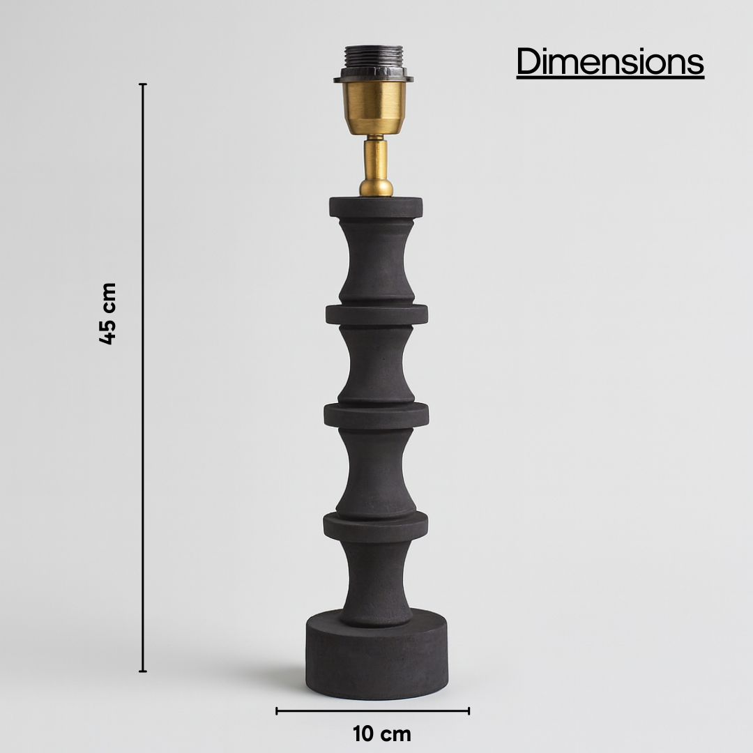 AARTIN NOVA TABLE LAMP IN WOOD WITH MATTE BLACK FINISH (BASE ONLY)