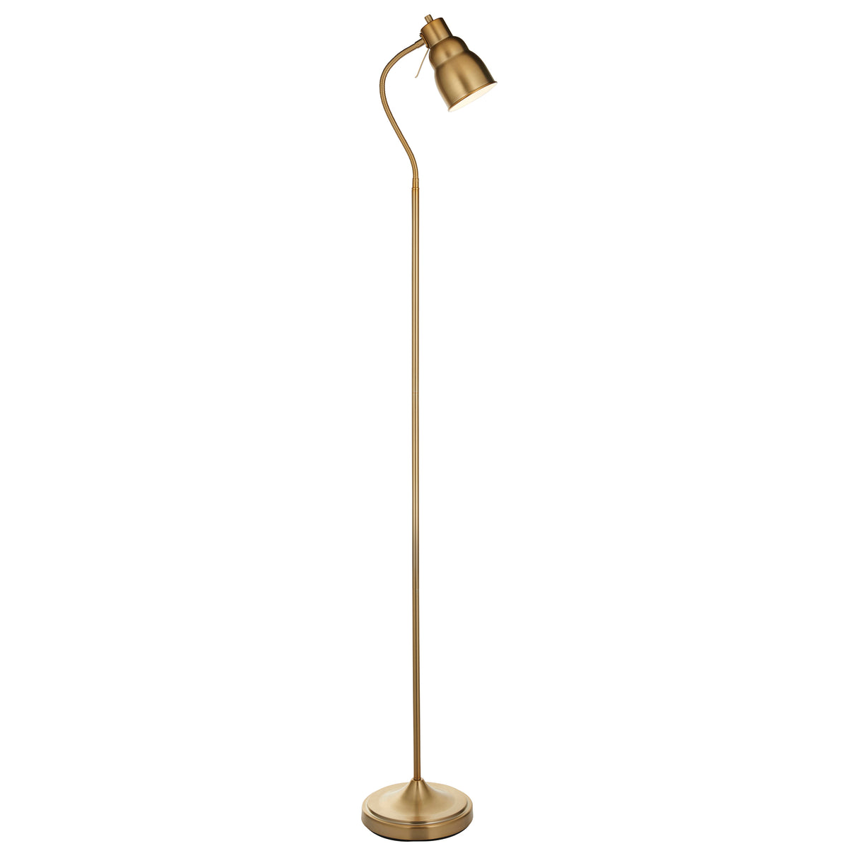 Classic Flexi Reader Floor Light - Brushed aged brass - Comet Lighting