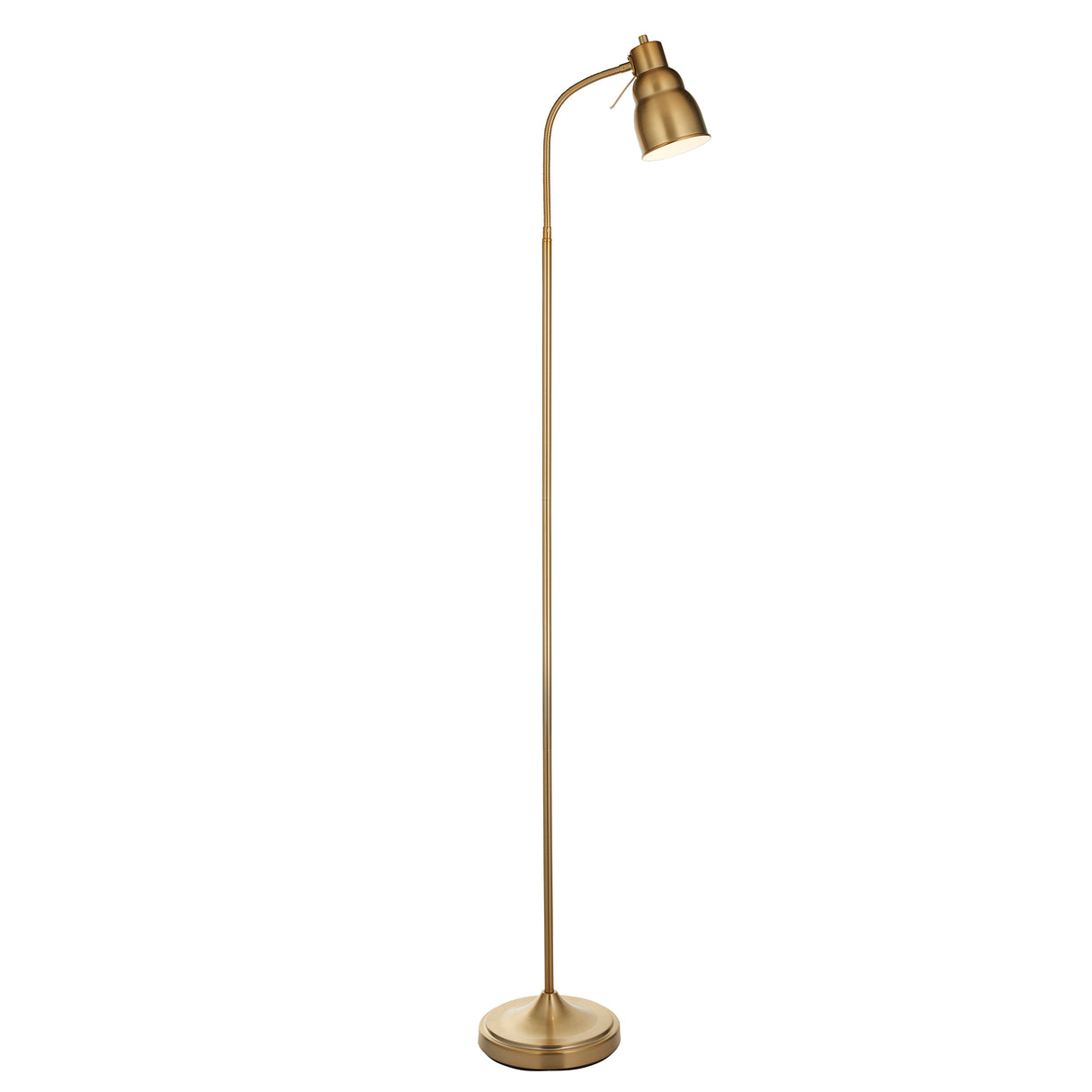 Classic Flexi Reader Floor Light - Brushed aged brass - Comet Lighting