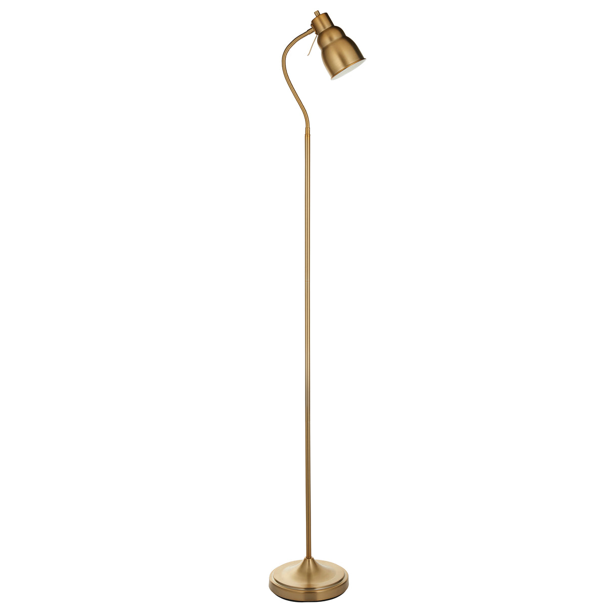 Classic Flexi Reader Floor Light - Brushed aged brass - Comet Lighting