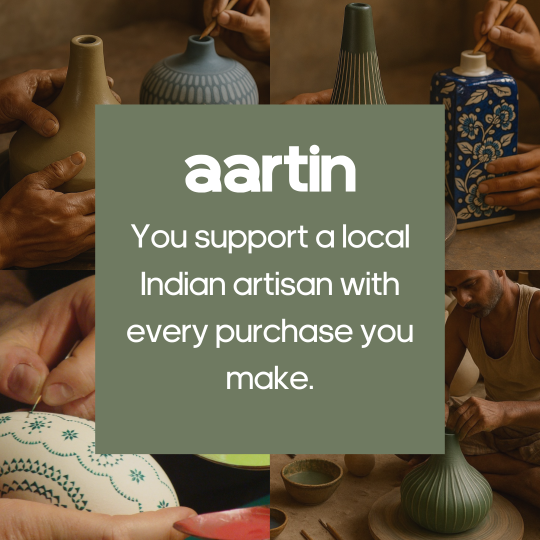 AARTIN IRIS TABLE LAMP IN GREEN & BEIGE TEXTURED CERAMIC (BASE ONLY)