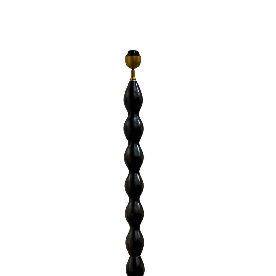 AARTIN Ripple Wood Floor Lamp - Ebony Finish (Base Only)