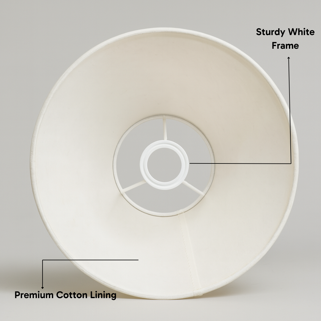 AARTIN 30 CM HONEY PETALS EMPIRE ROLLED LAMPSHADE IN COTTON