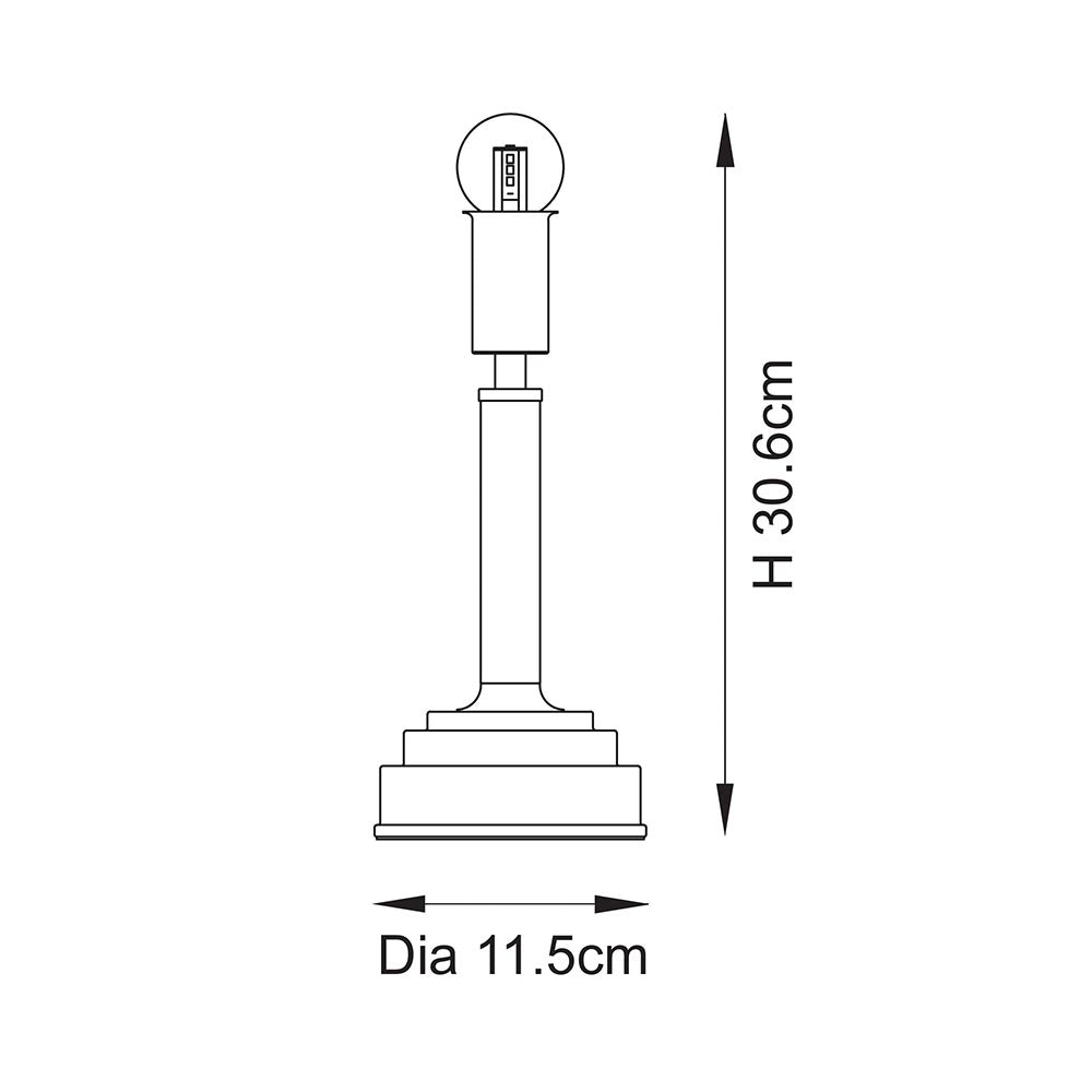 Upton Rechargeable Table Base - Comet Lighting