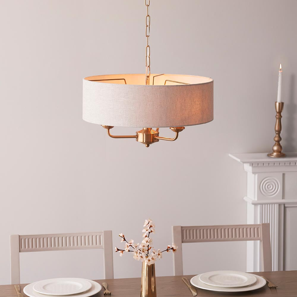 Highclere 3lt Pendant - Comet Lighting