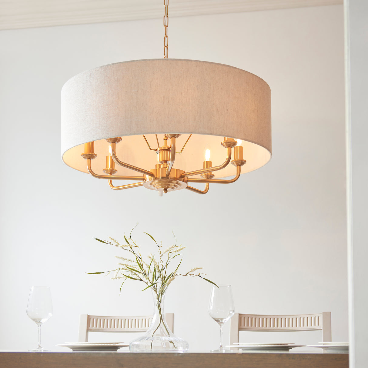 Highclere 8lt Pendant - Comet Lighting