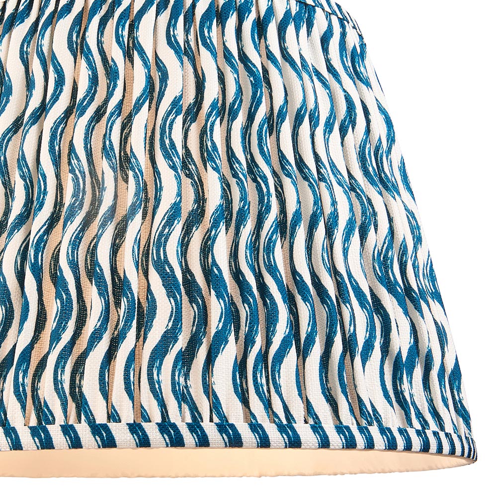 Ripple 40cm Tapered Shade - Marlin Blue Ripple - Comet Lighting