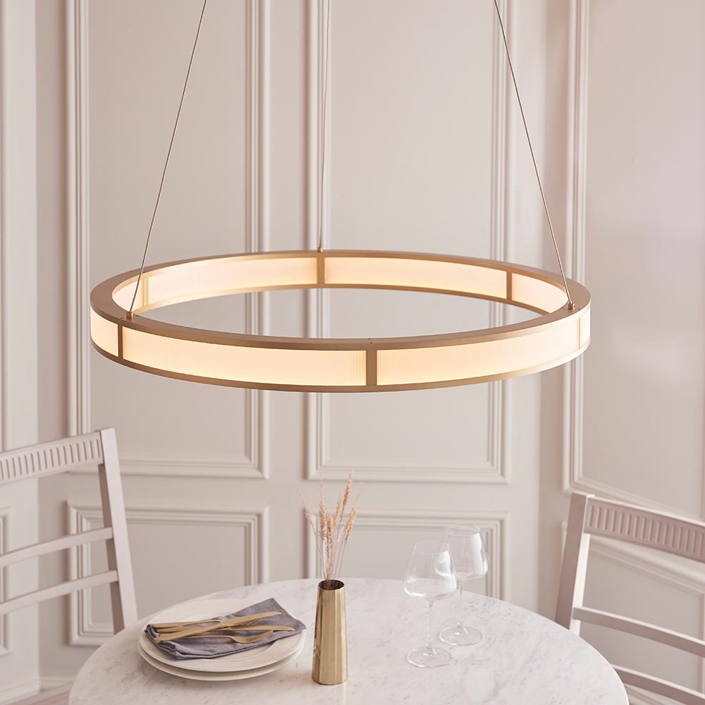 Classic Ribbed Hoop Pendant