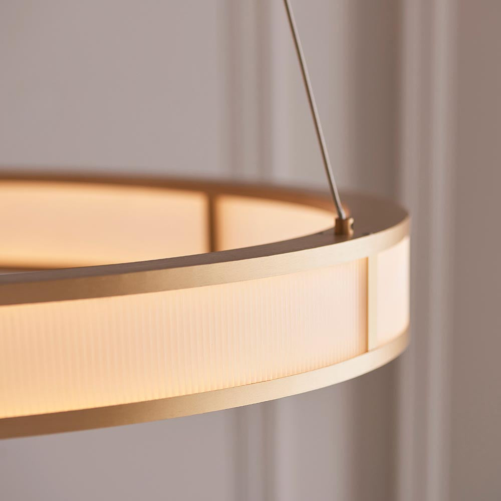 Classic Ribbed Hoop Pendant