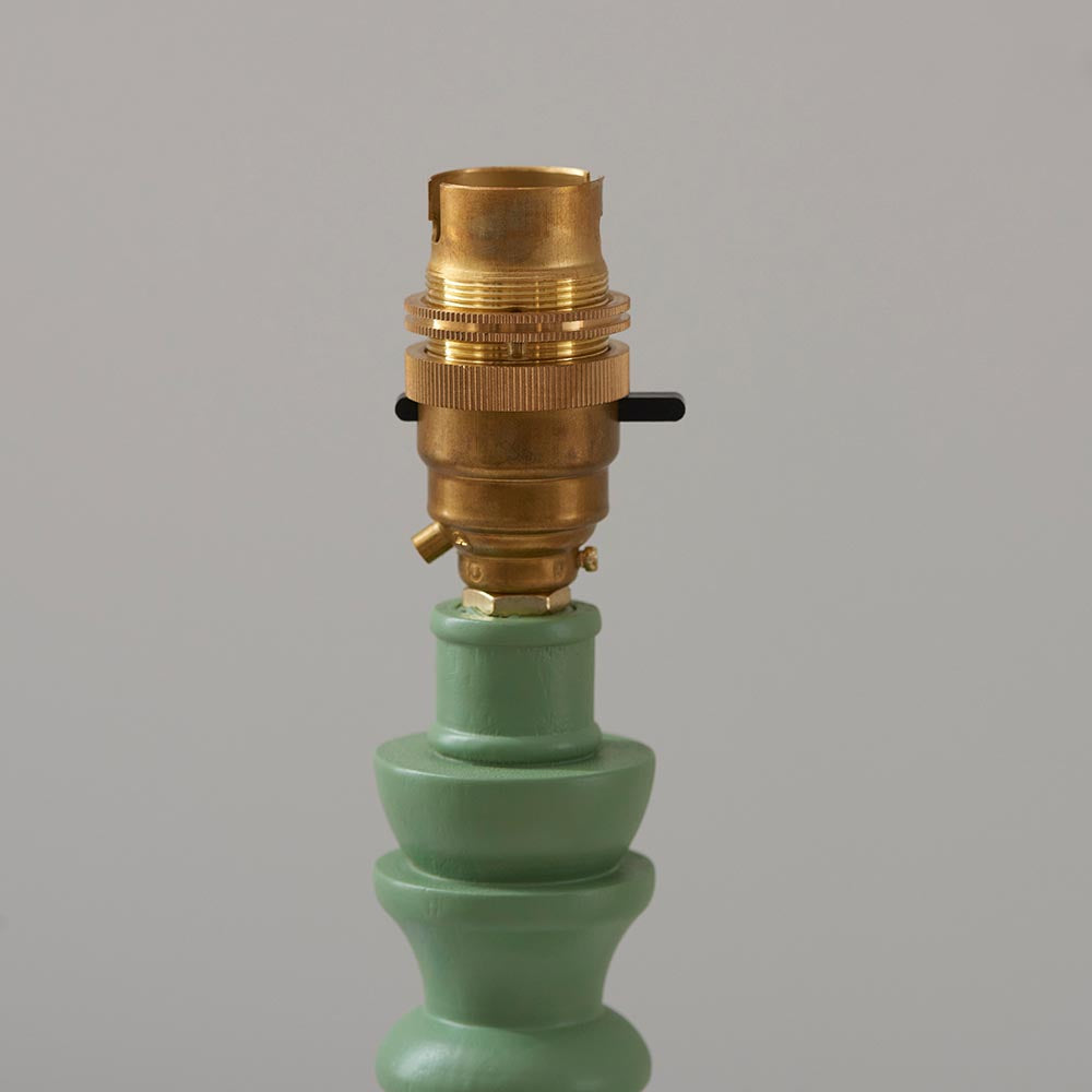 Bibury Table Lamp Base - Satin Cotswold green - Comet Lighting