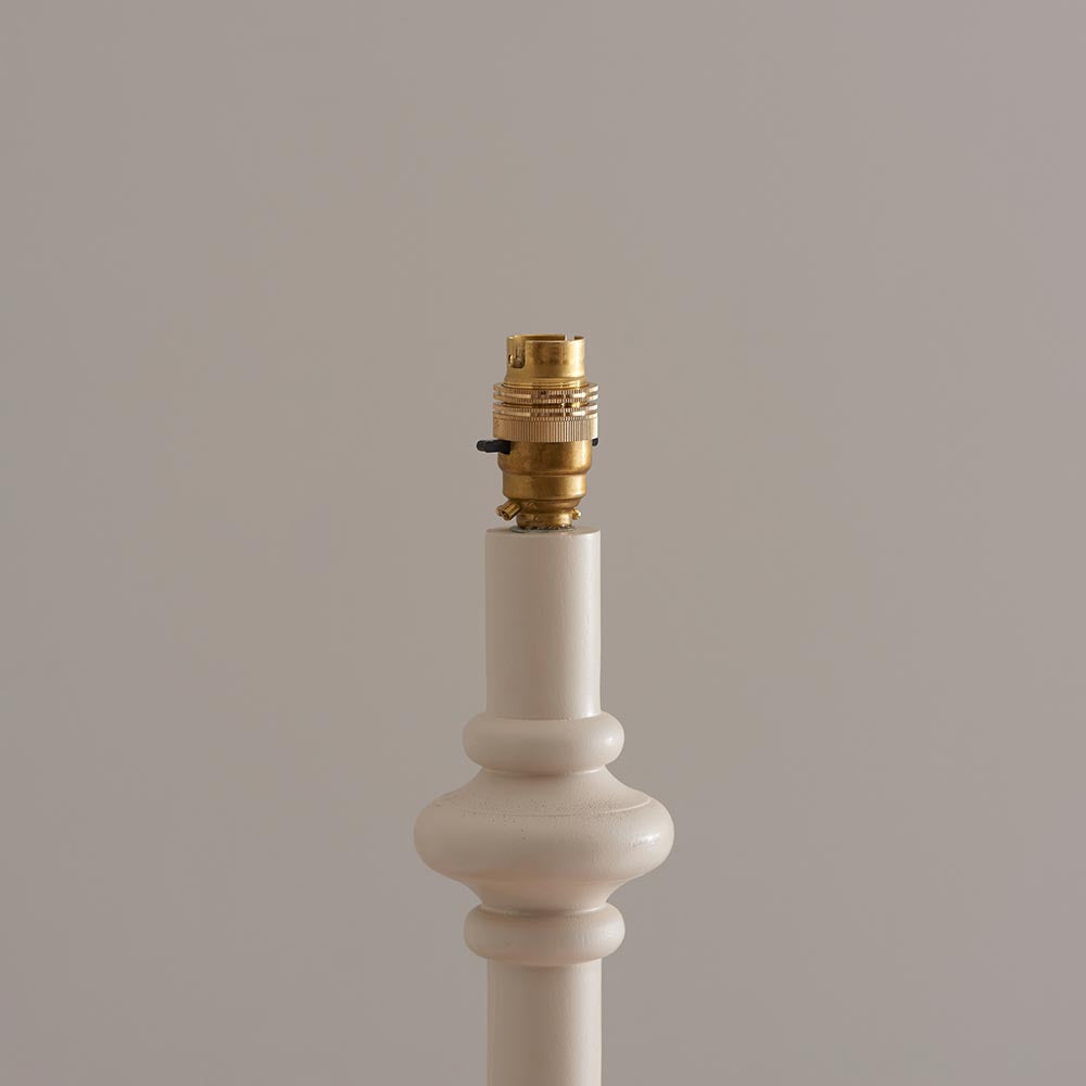 Carnaby Floor Lamp Base - Satin Almond White - Comet Lighting