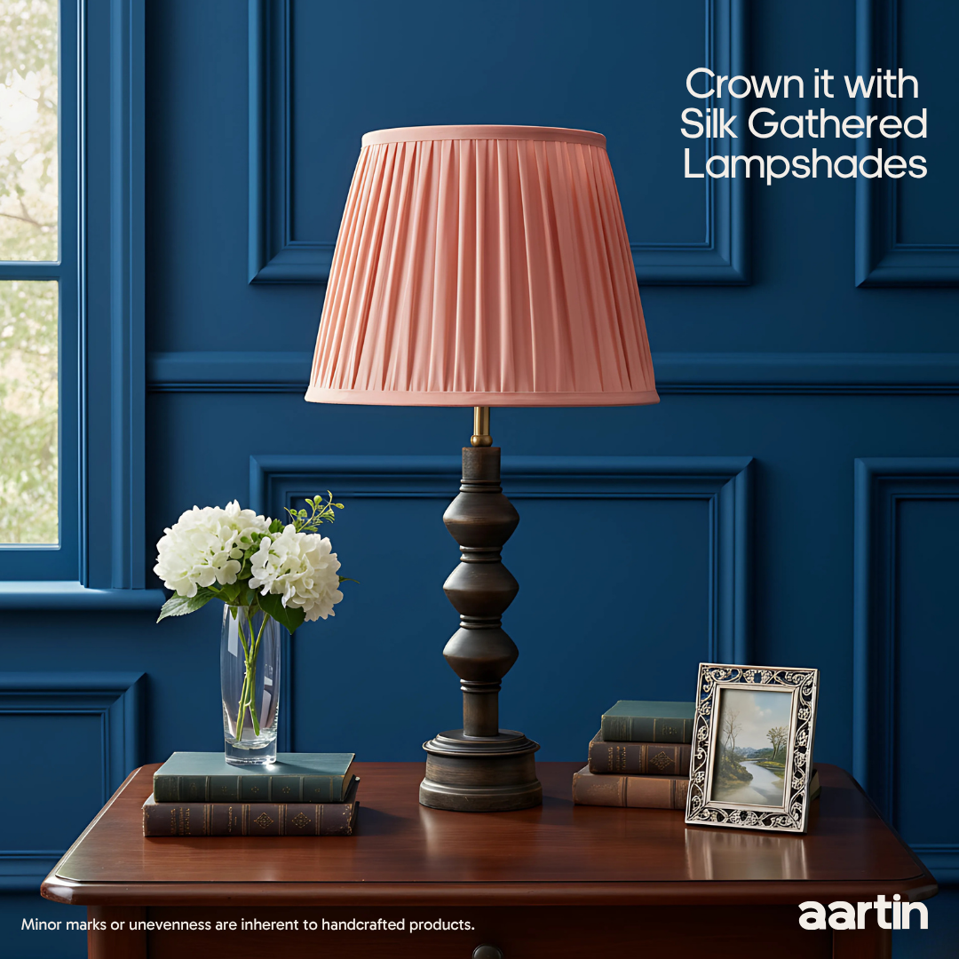 AARTIN JUNO TABLE LAMP IN WOOD WITH DARK NATURAL WOOD FINISH (BASE ONLY)