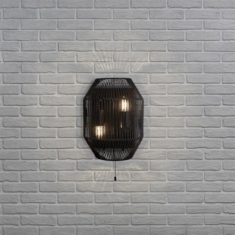 Exbridge 2Lt Wall Light Black - Comet Lighting