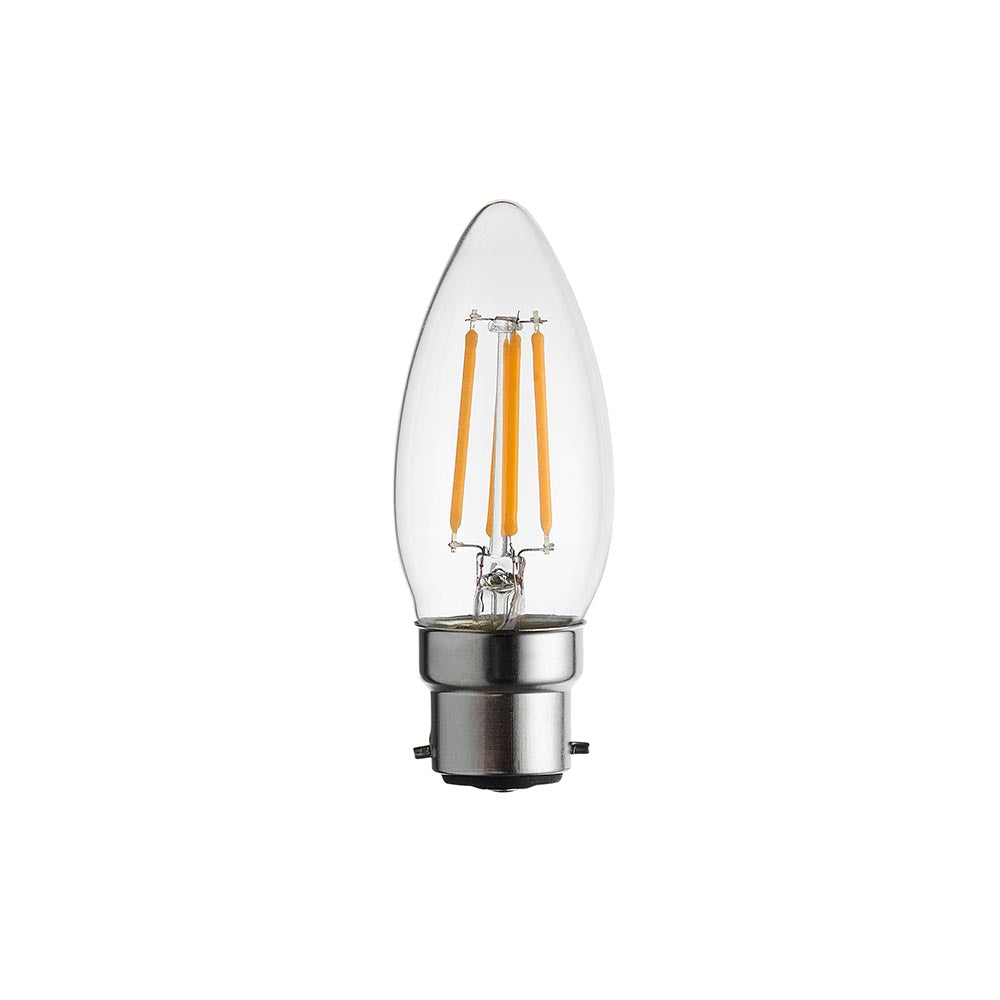 B22 LED filament candle Dimmable - Comet Lighting