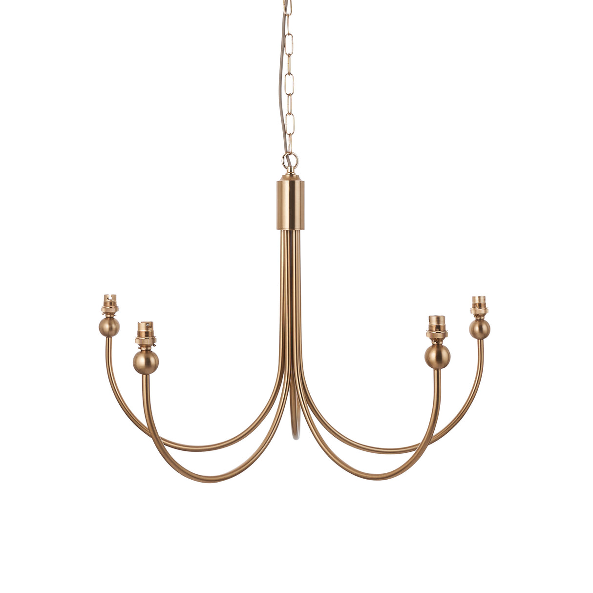 Santiago 5lt Pendant Fitting - Brushed aged brass - Comet Lighting