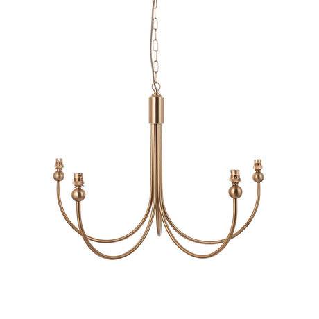 Santiago 5lt Pendant Fitting - Brushed aged brass - Comet Lighting