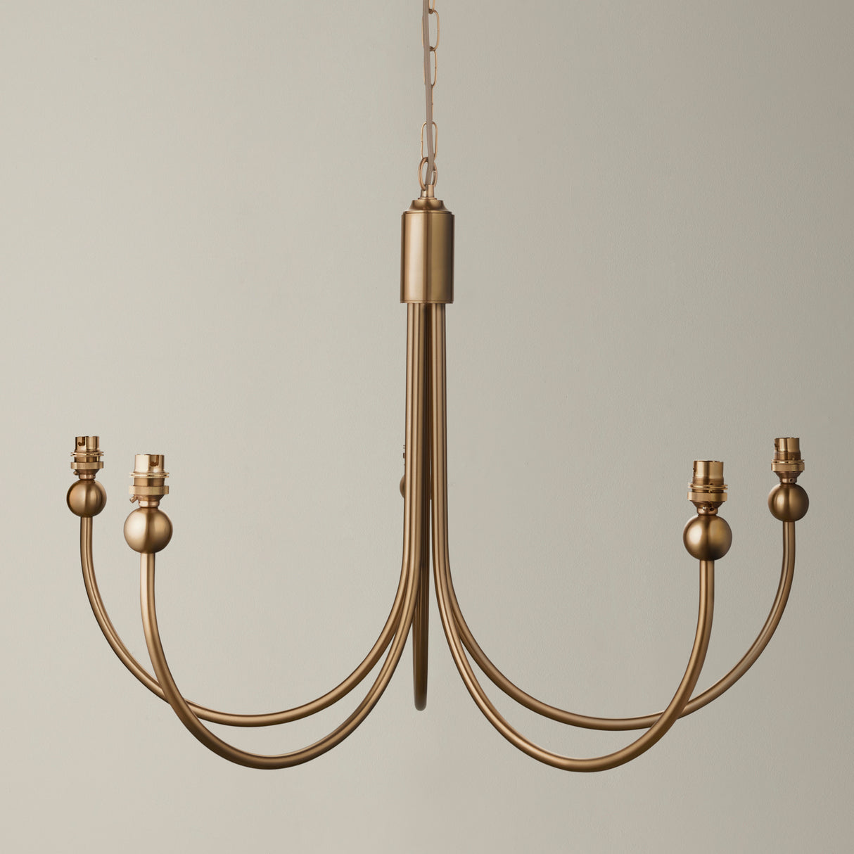 Santiago 5lt Pendant Fitting - Brushed aged brass - Comet Lighting