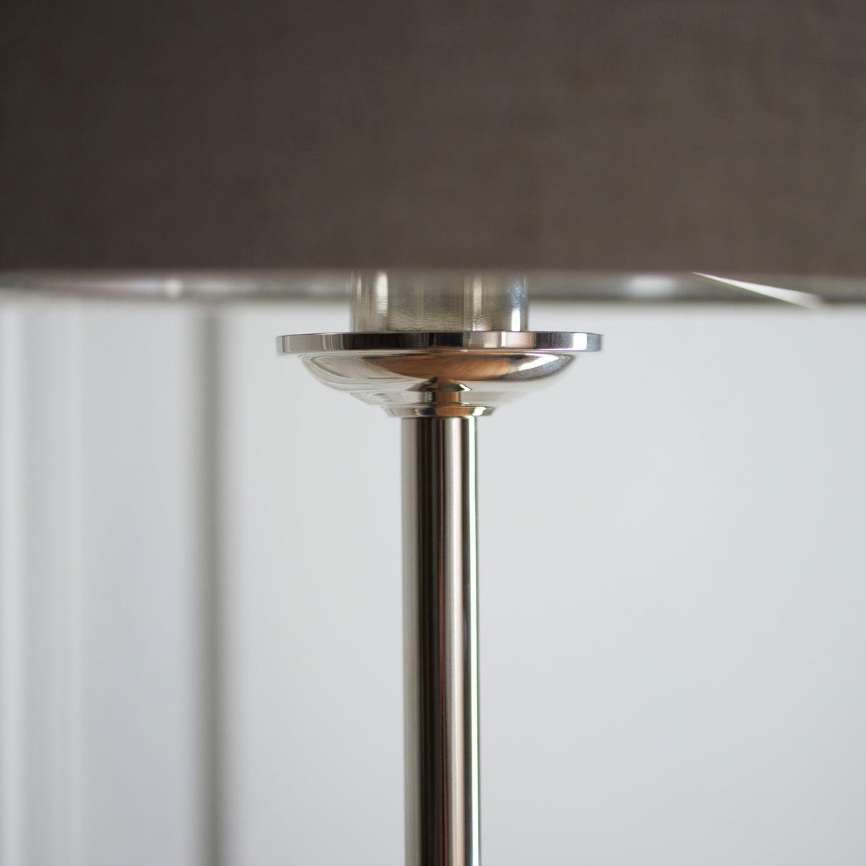 Highclere Single Floor Lamp - Brushed chrome - Comet Lighting
