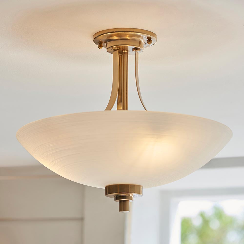 Welles 3lt Semi Flush - Comet Lighting