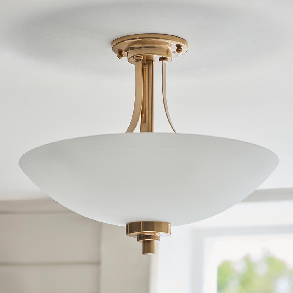 Welles 3lt Semi Flush - Comet Lighting