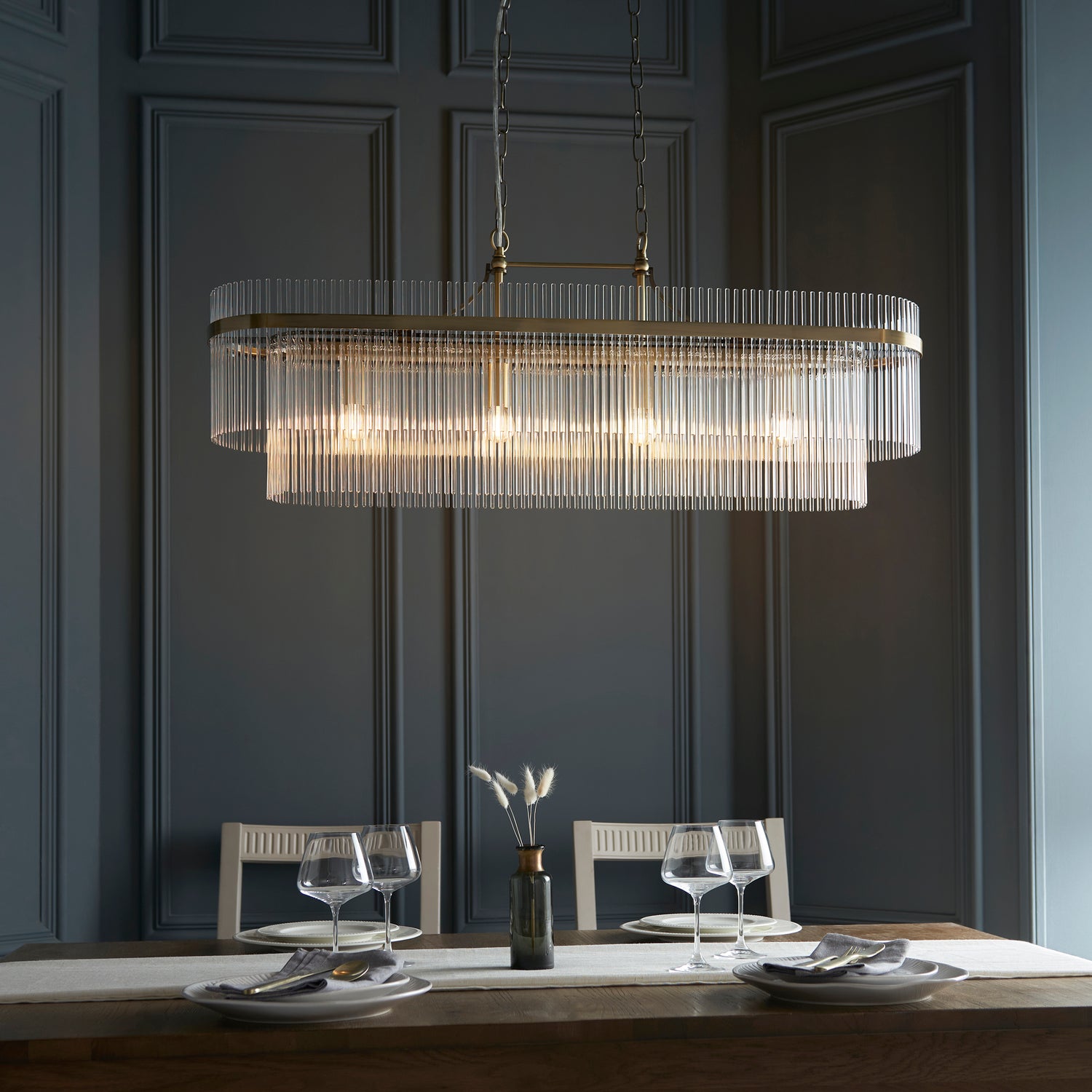 Marietta 4lt Linear Pendant - Comet Lighting