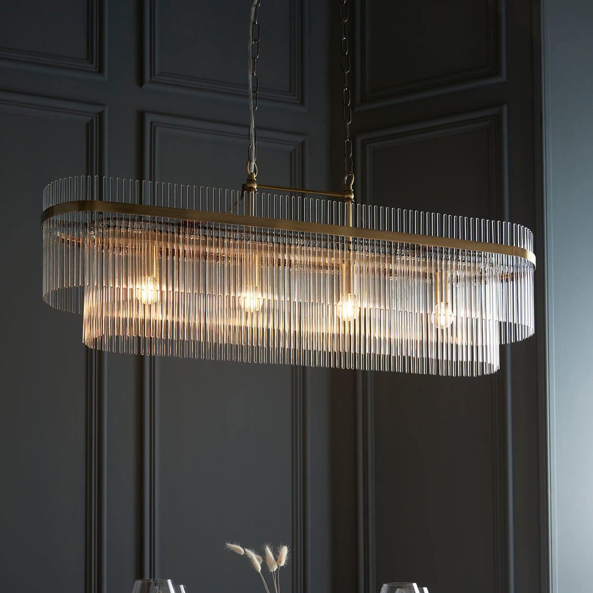 Marietta 4lt Linear Pendant - Comet Lighting