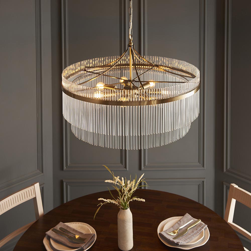 Marietta Grand 7lt Pendant - Comet Lighting