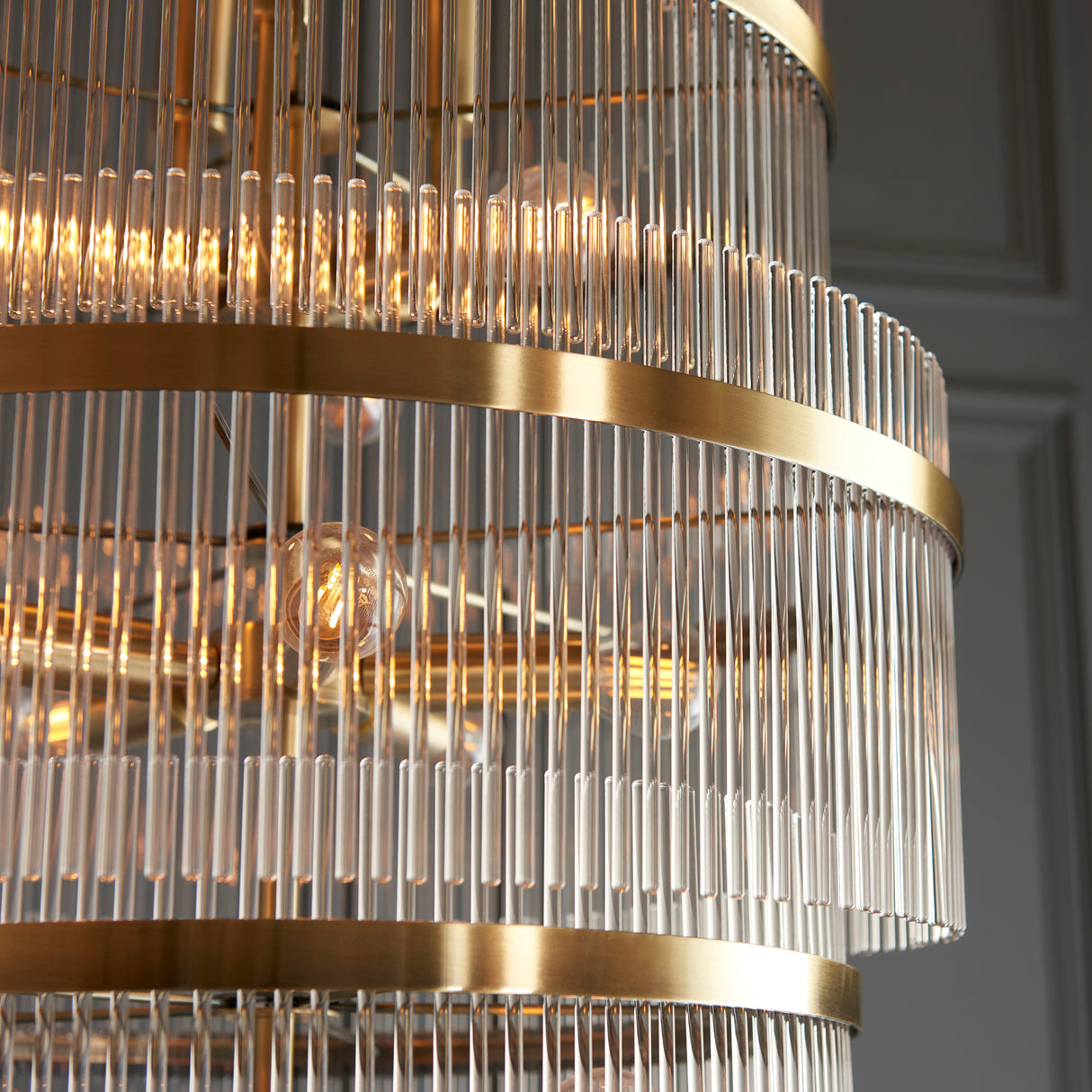 Marietta Grand 21lt Tiered Pendant - Comet Lighting