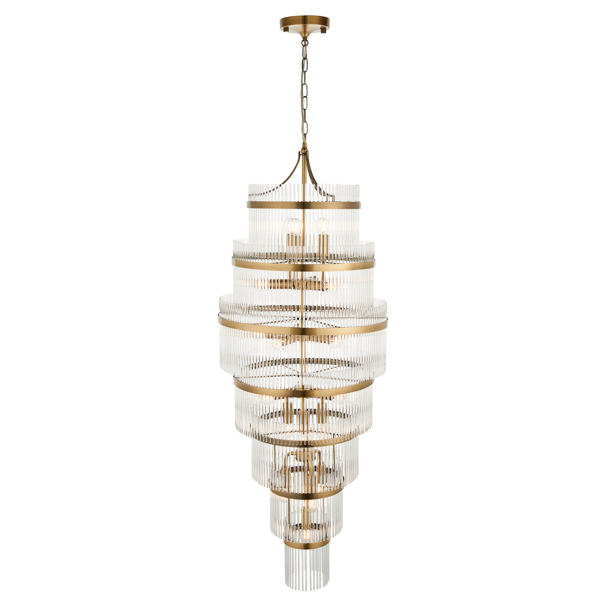 Marietta Grand 21lt Tiered Pendant - Comet Lighting