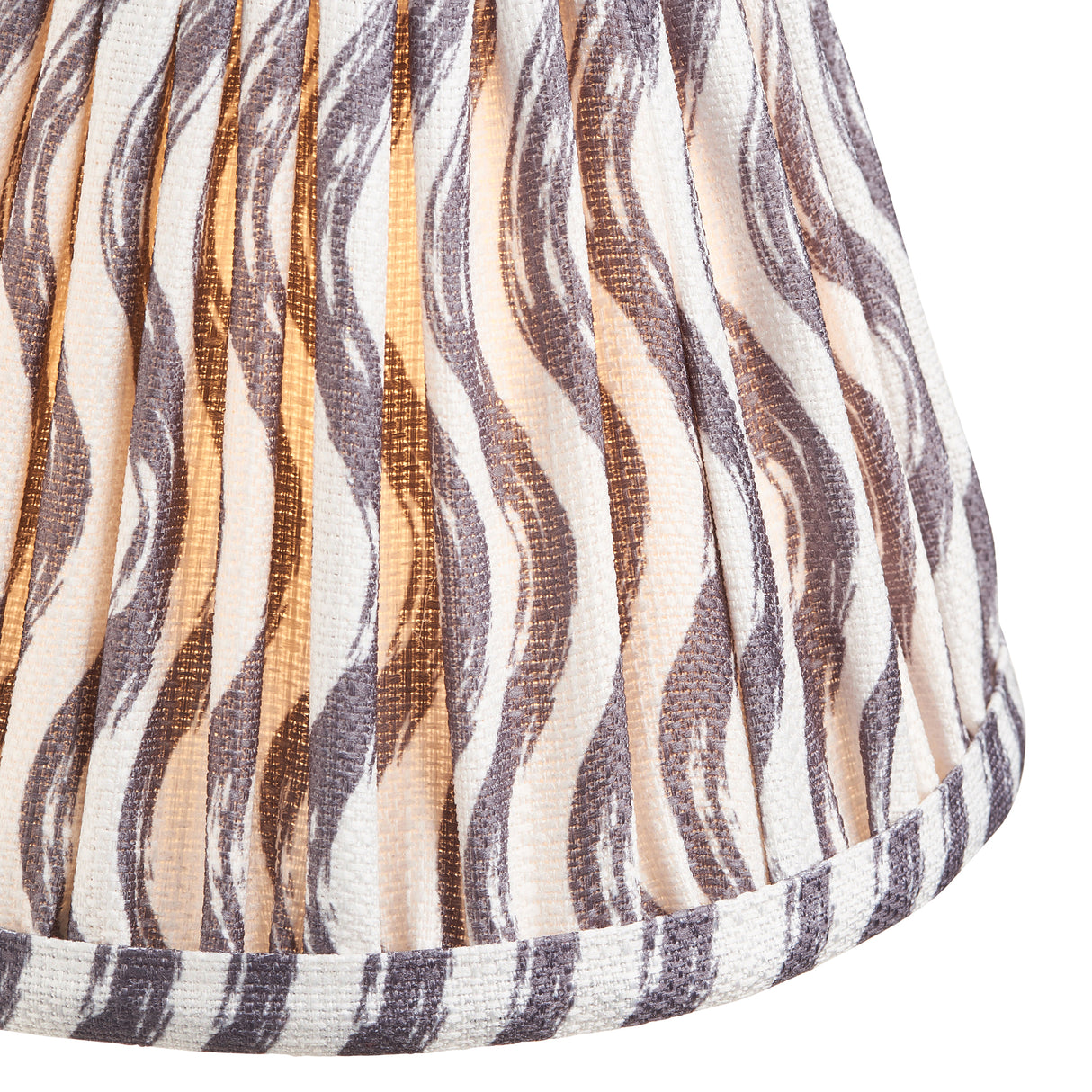 Ripple 16cm Tapered Shade - Pearl Grey Ripple - Comet Lighting